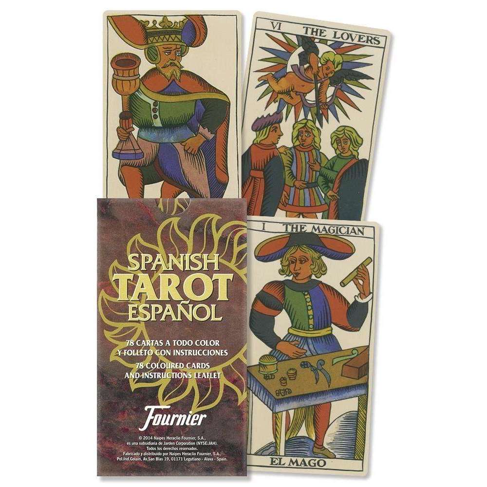 Fournier Spanish Tarot Espanol Telling 78 Colored Cards Deck Esoteric for  sale online
