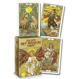 TarotMerchant-Golden Art Nouveau Mini Tarot Deck Lo Scarabeo