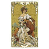 TarotMerchant-Golden Art Nouveau Mini Tarot Deck Lo Scarabeo