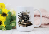 Gothic Skull & Books 15oz Coffee Mug