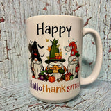 Happy Hallothanksmas Gnome 15oz Coffee Mug