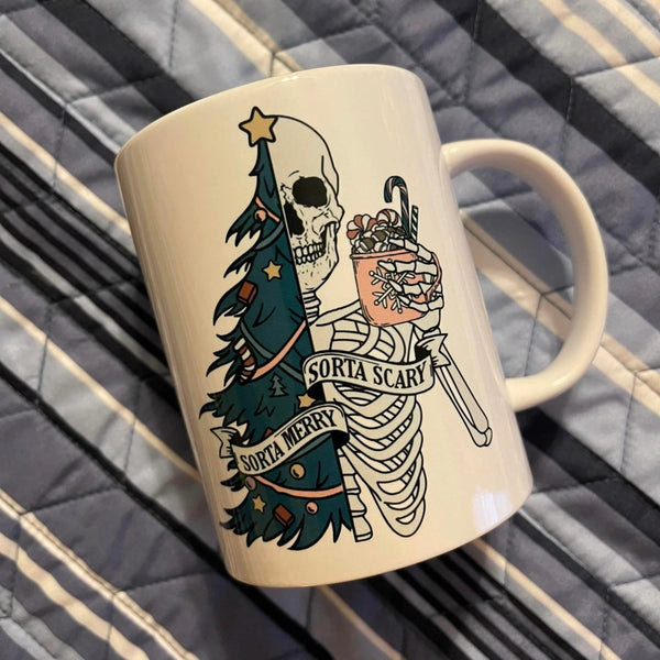 Sorta Merry Sorta Scary Halloween Christmas - 15oz Coffee Mug