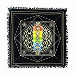 Chakra Flower of Life Altar Cloth (24 X 24 in.)