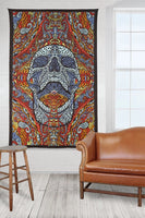 3D Tapestry Mindful Skull Tapestries - Hippie