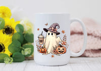 Iced Coffee Halloween Ghost - 15oz Coffee Mug