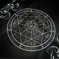 Black 7 Archangel Altar Cloth