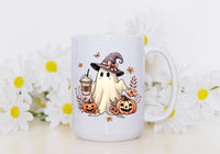 Iced Coffee Halloween Ghost - 15oz Coffee Mug