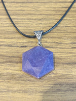 Lepidolite Hexagon Necklace
