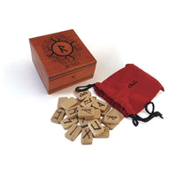 TarotMerchant-Deluxe Wooden Runes with Box & Pouch Lo Scarabeo