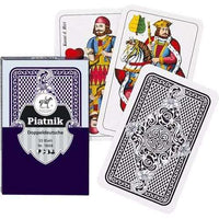 TarotMerchant-Doppeldeutsche (Double German) Blue Playing Cards Piatnik